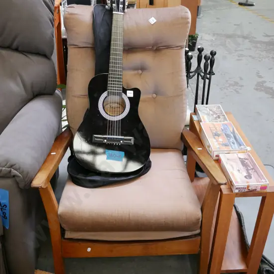 mid-century wood armchair