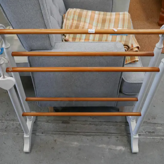 wooden towel rail