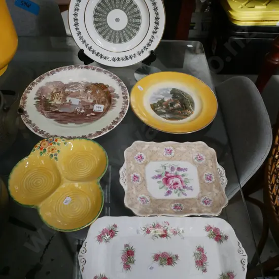 2x cabinet plates, Spode plate etc