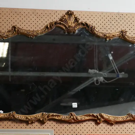 gilt framed wall mirror H-650 W-970