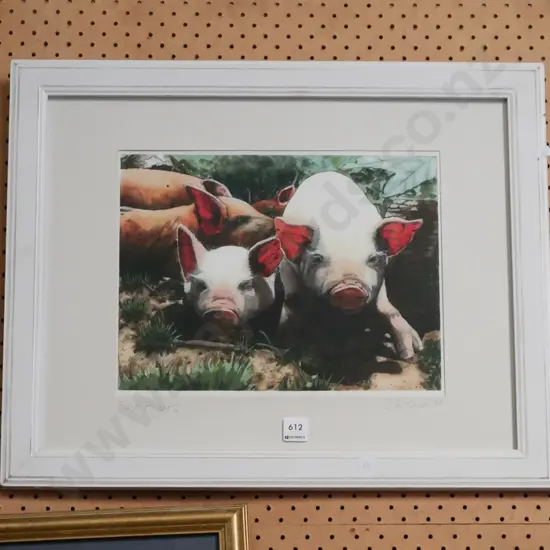 framed print called Pink Piglets