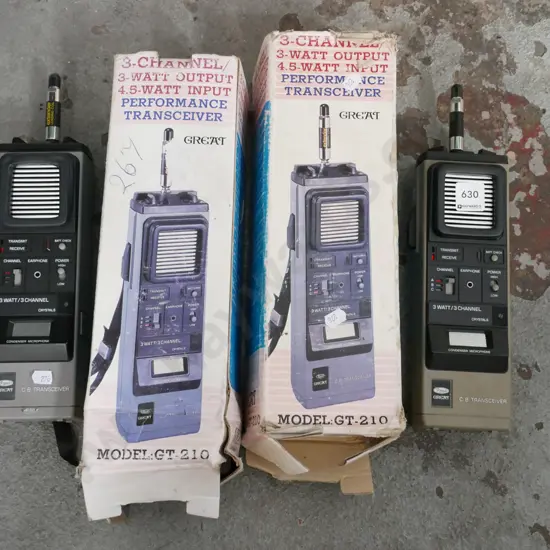 2 x Great CB transceiver hand held radios