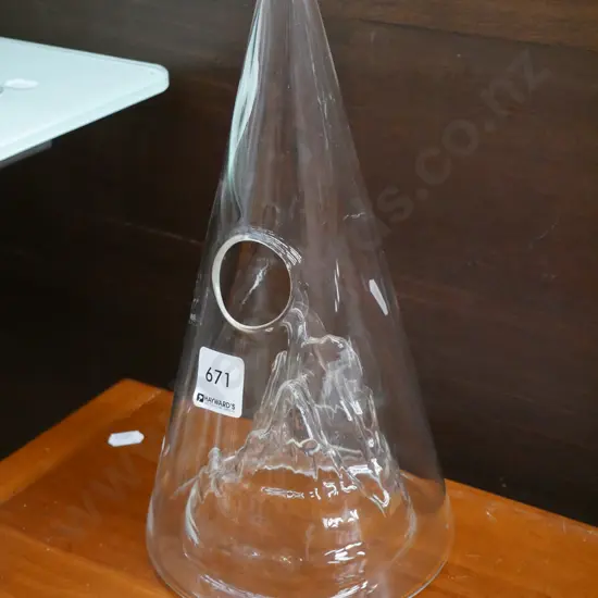unusual pyramid wine glass decanter