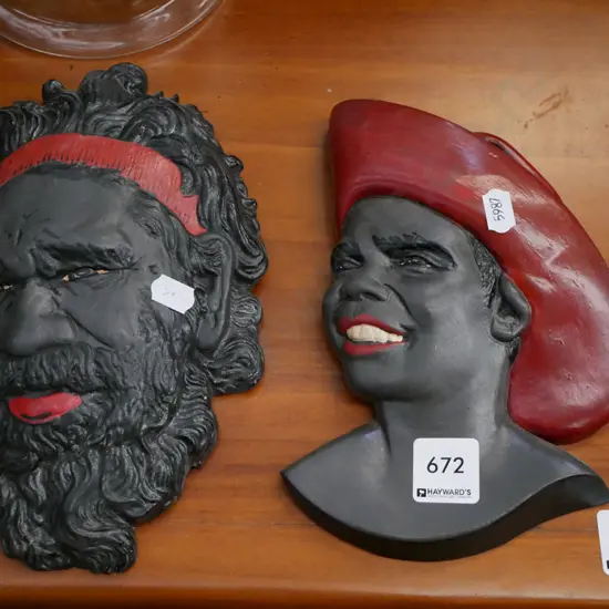 2 x composite wall silhouettes