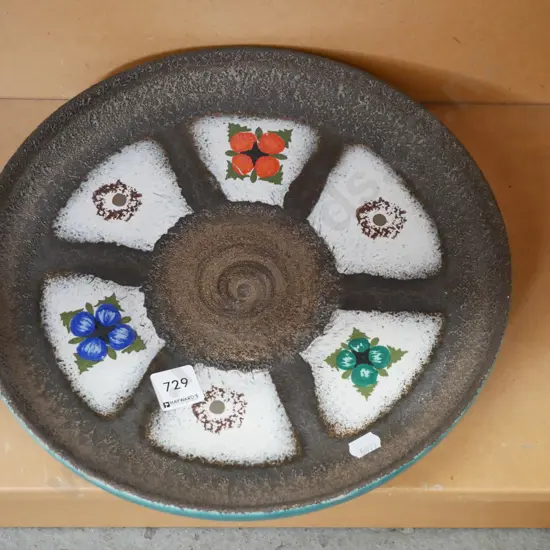 retro German pottery wall charger