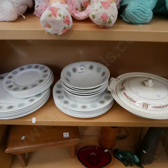 lidded vege, retro Myott Constellation dinner items