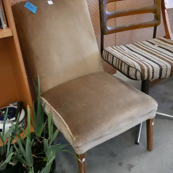 brown velvet nursing chair