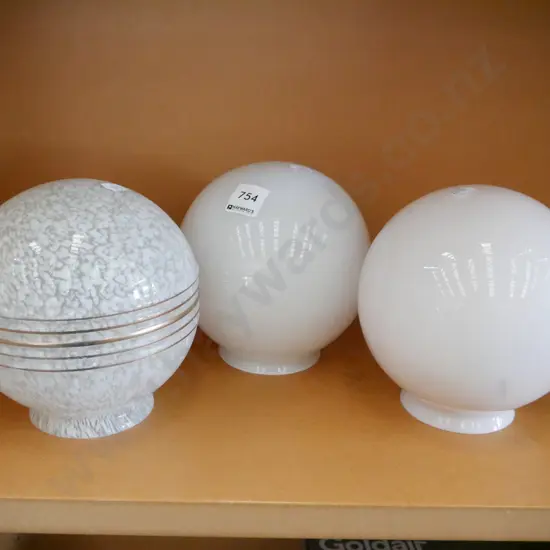 3x deco globe light fittings