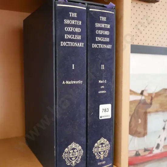 2x volumes of shorter Oxford Dictionary