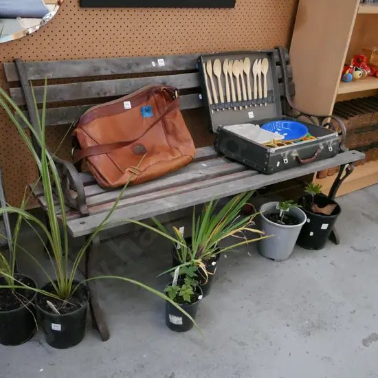 cast iron ended bench seat