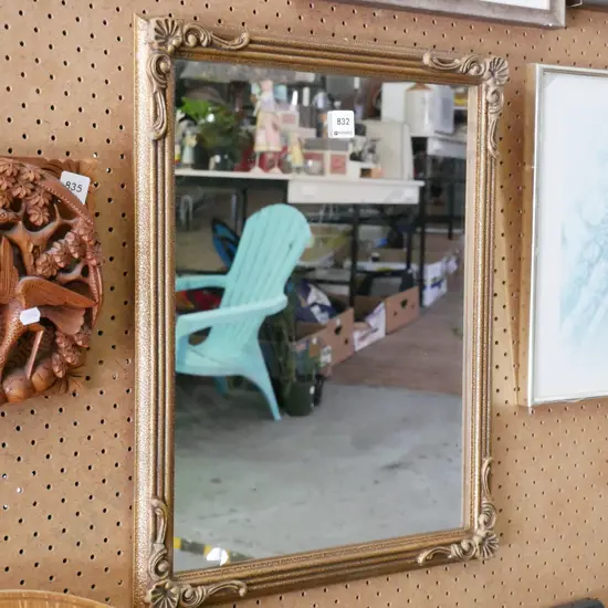 gilt framed wall mirror