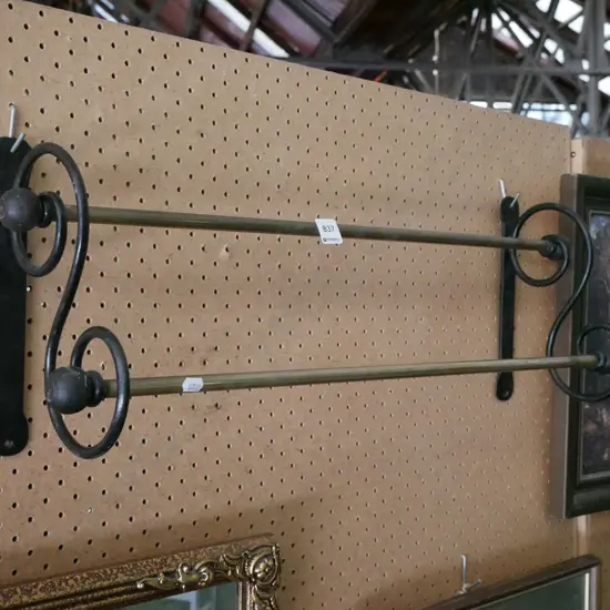 metal brass wall mounted towel rail