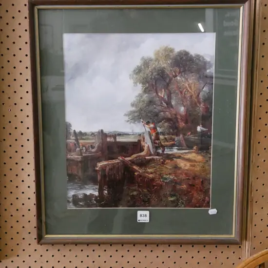 framed Constable print  