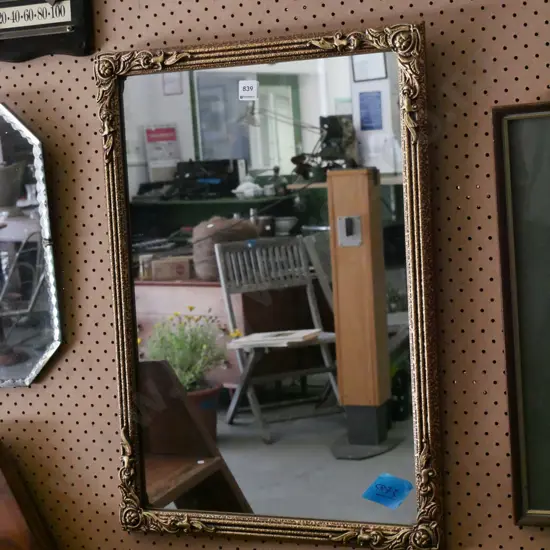 gilt framed wall mirror