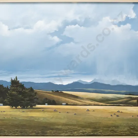 Graham Tait - framed oil "Changeable Weather Nth Otago" H-600 W-900