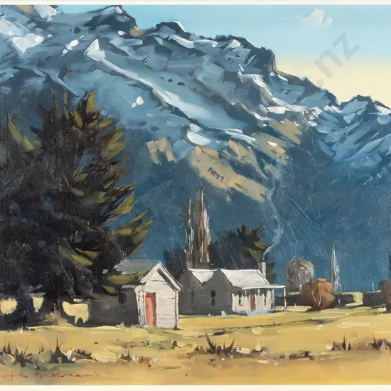 Garrick Tremain - framed oil "Atley's Arthurs Point" H-340 W-440