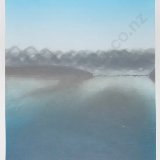 Rodney Fumpston - framed etching on paper "Wanganui river" H-270 W-230