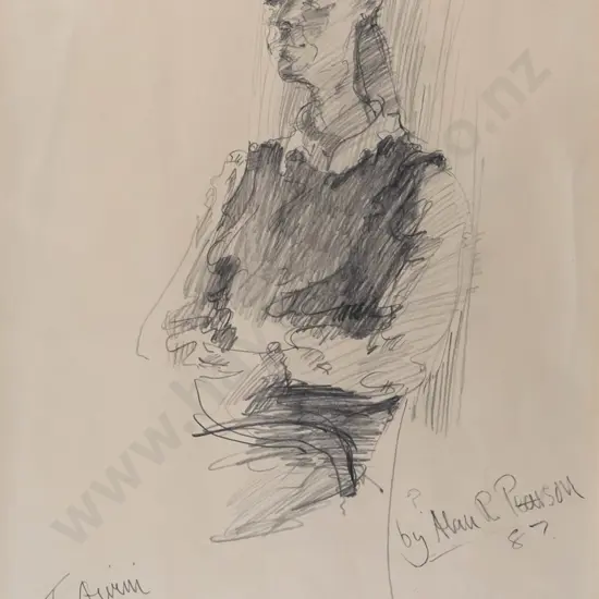 Alan Pearson, 87 - framed pencil - portrait H-430 W-280