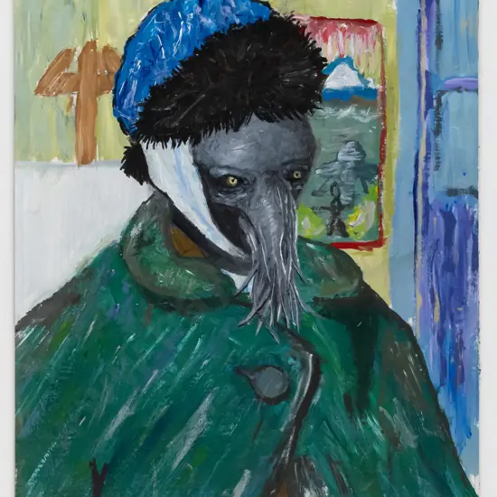 illegible signature '21 - framed acrylic H-250 W-180