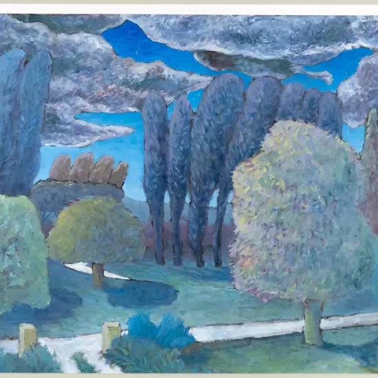 unsigned - framed acrylic - landscape H-480 W-610 (framing needs attention)