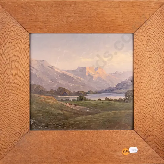 GW Carrington - framed oil "Looking down the lower Dart Valley" H-210 W-210 (aging and slight damage)