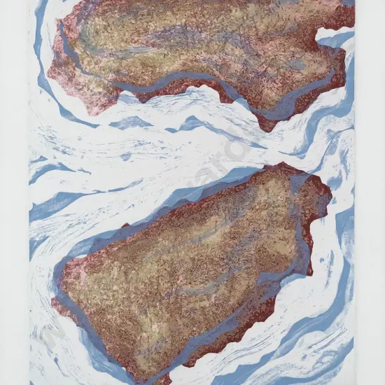 illegible signature - frame print - abstract H-190 W-150