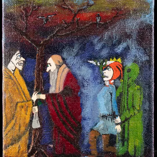 Rhys James Kelly 2020 - framed oil "COMEUPANCE" H-310 W-260