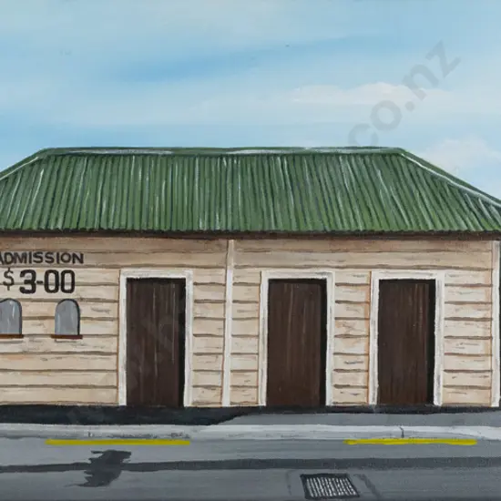 B McIntosh '05 - boxed acrylic on canvas - Forbury Rack Track H-360 W-840