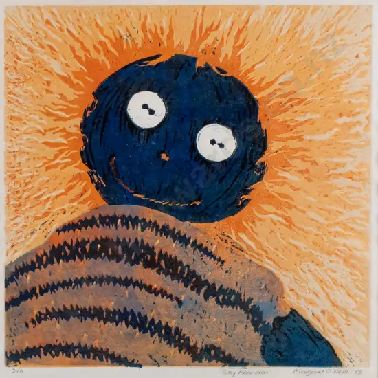 Margaret O'Neill '83 - framed screenprint 3/6 "Gay Abandon" H-300 W-290