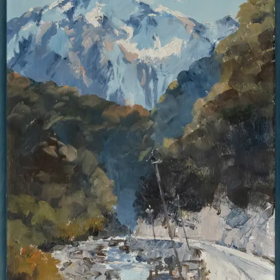 Aston Greathead, framed oil "Burke River Hast Pass" H-390 W-270