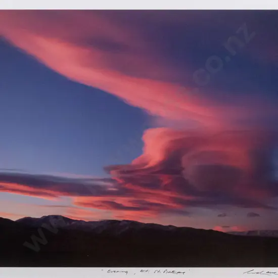 Grahame Sydney 2013 - framed ltd edition photograph 3/10 "Evening, Mt St Bathans" H-460 W-680