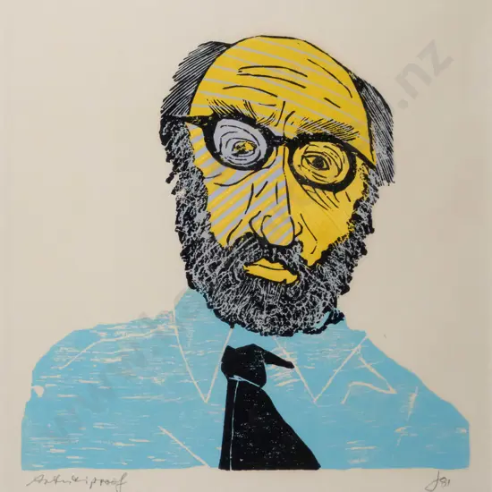 J '81 -framed print AP - male portrait H-210 W-210