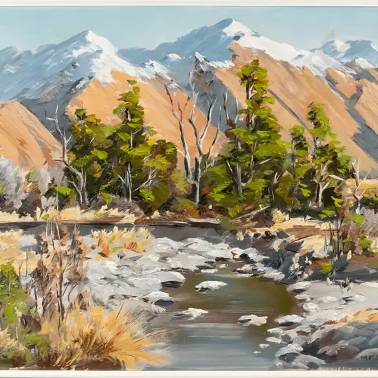 Michael F Soper, framed oil "Stoney Creek Glenorchy H-340 W-440