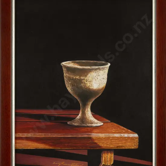 Barry Thomas Weston - framed oil "Time Goblet III" H-330 W-250