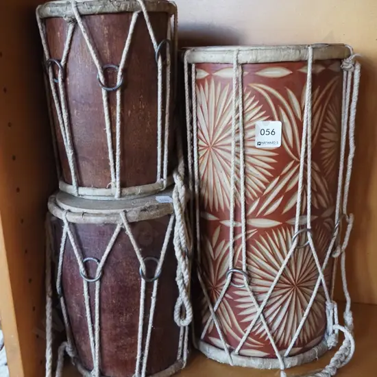 3x ethnic drums
