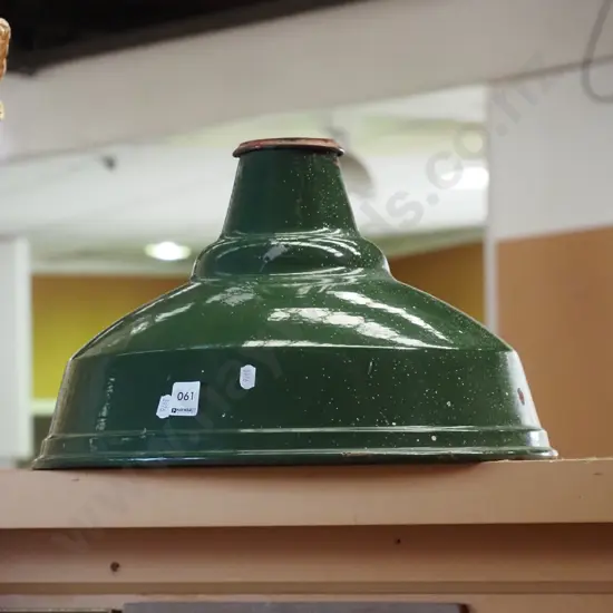 green enamel industrial light shade Diam-410