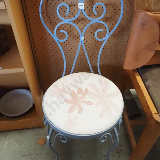 wrought metal patio chair