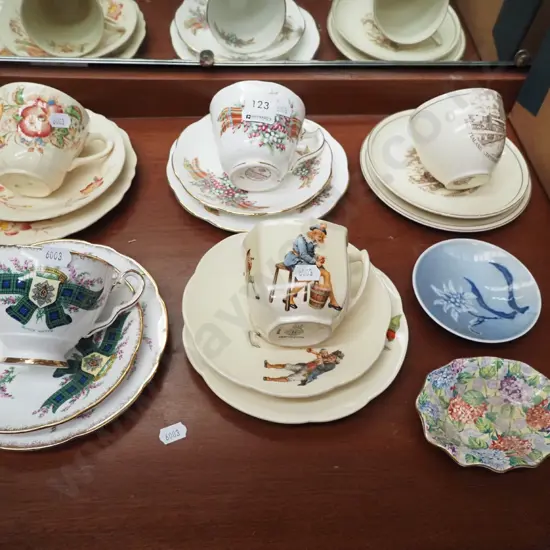 5x trios, hydrangea pin dish etc