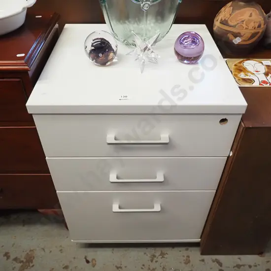 mdf melteca 3 drawer office rollaway