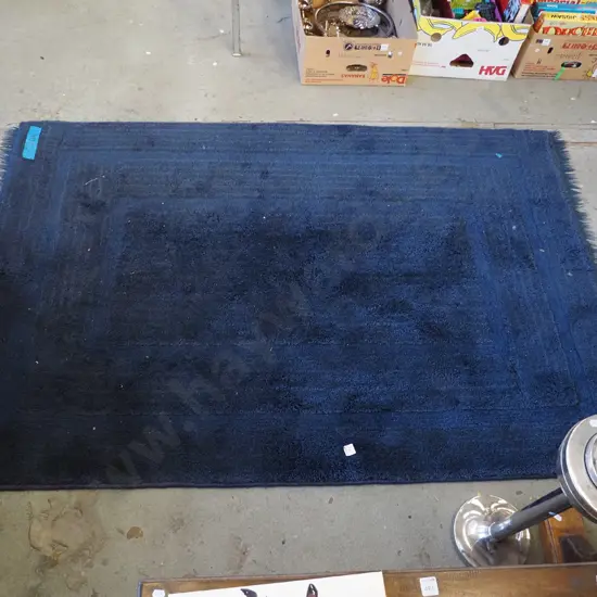 blue woollen floor mat L-1860 W-1210