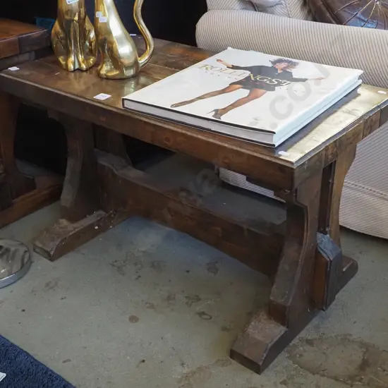 solid wood bench seat/end table