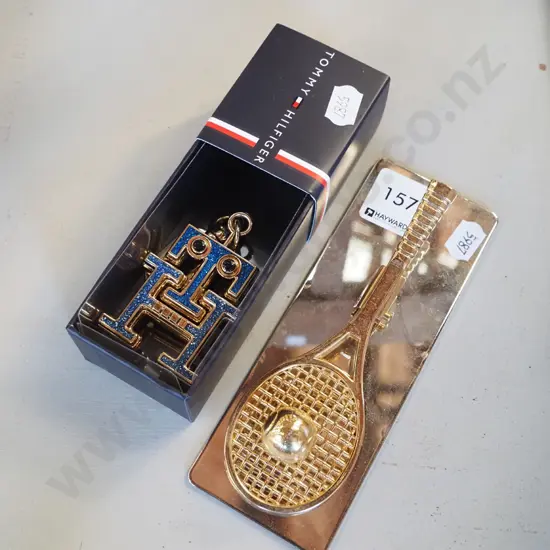 tennis themed clip , Tommy Hilfiger key ring
