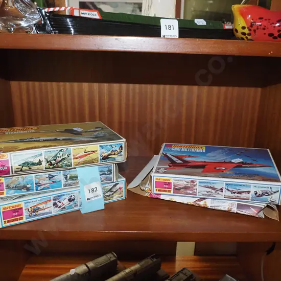 5x Matchbox yet to be assembled military aircraft