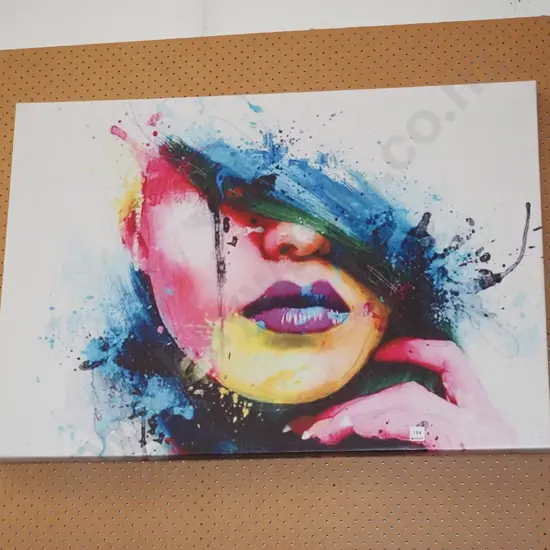 print on canvas - woman's face