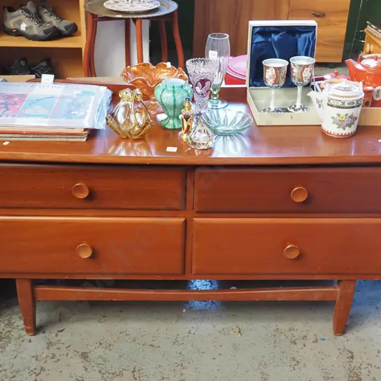 mid-century 4 drawer sideboard - good condition H-650 W-1180 D-440