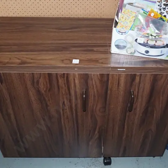 mdf faux wood veneer sewing cabinet
