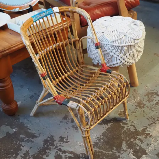 small cane child's chair