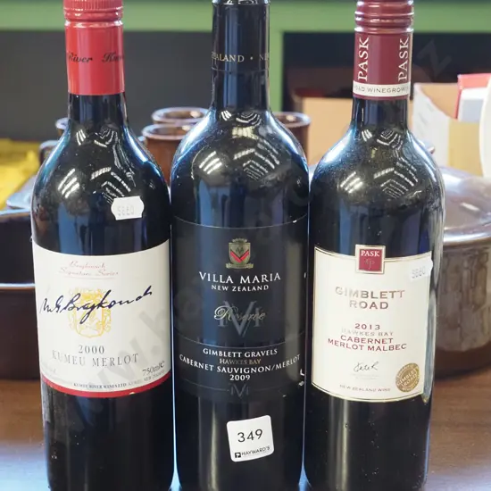 3x bottles of merlot