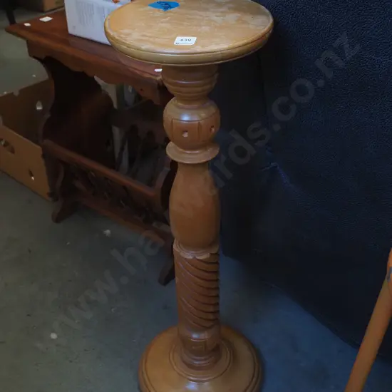 turned wood jardiniere stand H-780 W-440