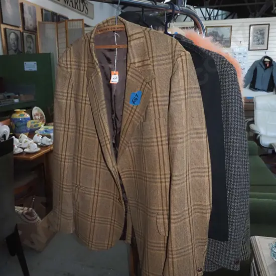brown checked tweed jacket